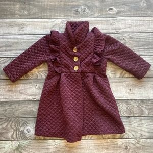 Bonnie Baby Burgundy Pea Coat 18m